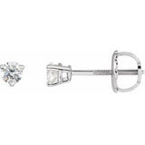 Sterling Silver 1/8 CTW Natural Diamond  Earrings Siddiqui Jewelers