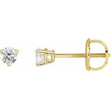 14K Yellow .06 CTW Natural Diamond Earrings Siddiqui Jewelers