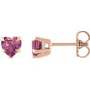 14K Rose Natural Pink Tourmaline Stud Earring Siddiqui Jewelers