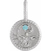 Platinum Natural Blue Zircon & .0025 CTW Natural Diamond Scorpio Charm/Pendant Siddiqui Jewelers