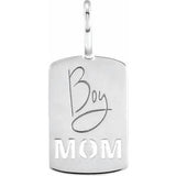 Sterling Silver 22.9x10.4 mm Boy Mom Pendant Siddiqui Jewelers