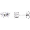 14K White 1 1/6 CTW Lab-Grown Diamond Two-Stone Stud Earrings Siddiqui Jewelers