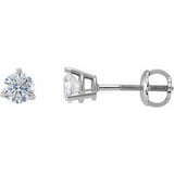 14K White 3/8 CTW Natural Diamond Earrings Siddiqui Jewelers