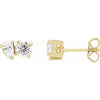 14K Yellow 1 1/6 CTW Lab-Grown Diamond Two-Stone Stud Earrings Siddiqui Jewelers