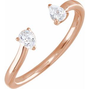 14K Rose 1/5 CTW Lab-Grown Diamond Two-Stone Ring Siddiqui Jewelers