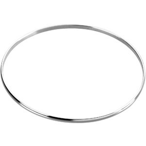Sterling Silver 2.5 mm Bangle Bracelet - Siddiqui Jewelers