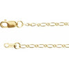 14K Yellow 1.5 mm Figaro 7" Chain Siddiqui Jewelers