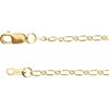 14K Yellow 1.5 mm Figaro 16" Chain Siddiqui Jewelers