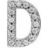 14K White .06 CTW Natural Diamond Initial D Earring Siddiqui Jewelers