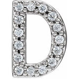 Platinum .06 CTW Natural Diamond Initial D Earring Siddiqui Jewelers