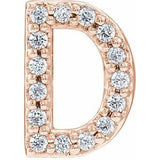 14K Rose .06 CTW Natural Diamond Initial D Earring Siddiqui Jewelers
