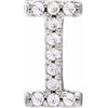 14K White .04 CTW Natural Diamond Initial I Earring Siddiqui Jewelers