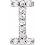 14K White .04 CTW Natural Diamond Initial I Earring Siddiqui Jewelers