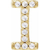 14K Yellow .04 CTW Natural Diamond Initial I Earring Siddiqui Jewelers