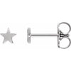 Sterling Silver 4 mm Star Friction Post & Back Earrings Siddiqui Jewelers