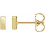 14K Yellow Bar Earrings Siddiqui Jewelers