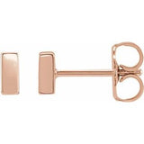 14K Rose Bar Earring Siddiqui Jewelers