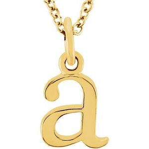 14K Yellow Lowercase Initial a 16" Necklace Siddiqui Jewelers