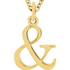 18K Yellow Gold-Plated Sterling Silver Ampersand 16" Necklace Siddiqui Jewelers