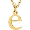 14K Yellow Lowercase Initial e 16" Necklace Siddiqui Jewelers