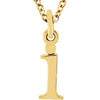 18K Yellow Gold-Plated Sterling Silver Lowercase Initial i 16" Necklace Siddiqui Jewelers