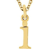 14K Yellow Lowercase Initial i 16" Necklace Siddiqui Jewelers