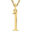 18K Yellow Gold-Plated Sterling Silver Lowercase Initial l 16" Necklace Siddiqui Jewelers