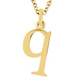 14K Yellow Lowercase Initial q 16" Necklace Siddiqui Jewelers