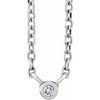 14K White .015 CT Natural Black Diamond 16-18" Necklace Siddiqui Jewelers