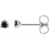 14K White 1/3 CTW Natural Black Diamond  Earrings  Siddiqui Jewelers