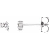 Sterling Silver .08 CTW Natural Diamond Earrings Siddiqui Jewelers