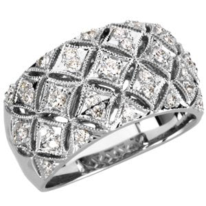 14K White 1/2 CTW Diamond Ring - Siddiqui Jewelers