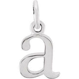 Sterling Silver Lowercase Initial a 16" Necklace Siddiqui Jewelers