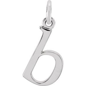 Sterling Silver Lowercase Initial b 16" Necklace Siddiqui Jewelers
