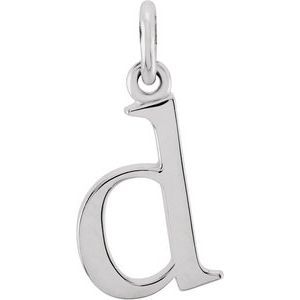 Sterling Silver Lowercase Initial d 16" Necklace Siddiqui Jewelers