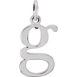 Sterling Silver Lowercase Initial g 16" Necklace Siddiqui Jewelers