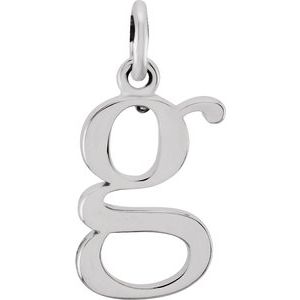Sterling Silver Lowercase Initial G Pendant Siddiqui Jewelers