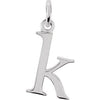 Sterling Silver Lowercase Initial K Pendant Siddiqui Jewelers