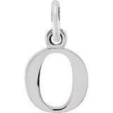 Sterling Silver Lowercase Initial o Pendant Siddiqui Jewelers