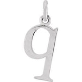 Sterling Silver Lowercase Initial q 16" Necklace Siddiqui Jewelers