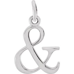 Sterling Silver Lowercase Initial & Pendant Siddiqui Jewelers