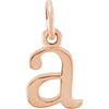 14K Rose Lowercase Initial A Pendant Siddiqui Jewelers