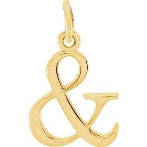 18K Yellow Gold-Plated Sterling Silver Ampersand Pendant Siddiqui Jewelers