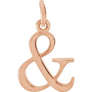 18K Rose Gold-Plated Sterling Silver Ampersand Pendant Siddiqui Jewelers