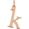 14K Rose Lowercase Initial K Pendant Siddiqui Jewelers