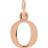 18K Rose Gold-Plated Sterling Silver Lowercase Initial o Pendant Siddiqui Jewelers