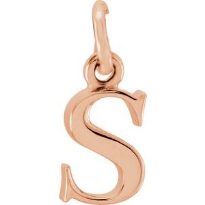 18K Rose Gold-Plated Sterling Silver Lowercase Initial s Pendant Siddiqui Jewelers