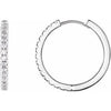 14K White 3/8 CTW Lab-Grown Diamond 17.4 mm Hoop Earrings Siddiqui Jewelers