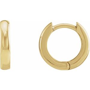 14K Yellow 12 mm Hinged Hoop Earrings Siddiqui Jewelers