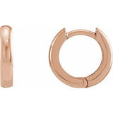 14K Rose 12 mm Hinged Hoop Earrings Siddiqui Jewelers